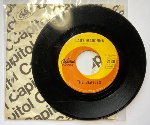 CANADA—The Beatles, Lady Madonna / The Inner Light, vinyl 45 (Capitol, 1968)