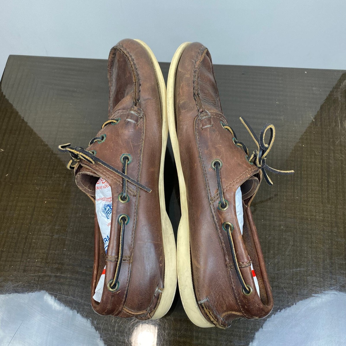 Quoddy Leather Moc Toe Boat Shoes Men