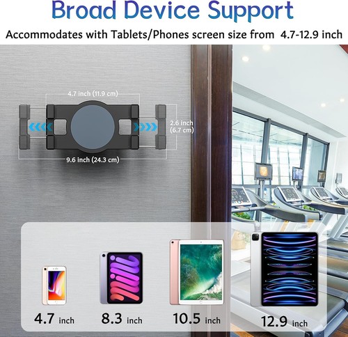 IPad Wall Mount, Universal 360° Rotating Tablet Wall Mount Holder, Phone Holder - Picture 7 of 8