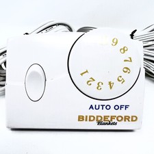Biddeford TC11BA Electric Blanket Control 4 Prong Cord Auto OFF Cream White