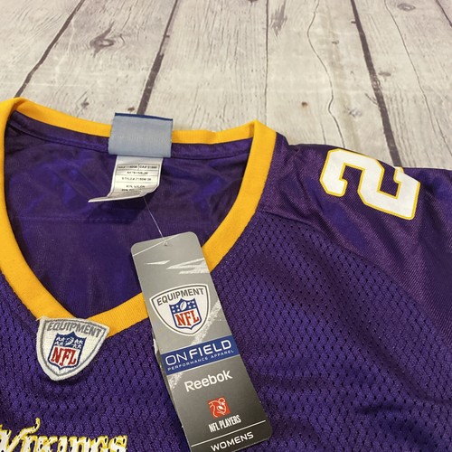 Minnesota Vikings Adrian Peterson #28 Reebok NFL Jersey Womens Sz. M Purple NEW - Picture 10 of 17