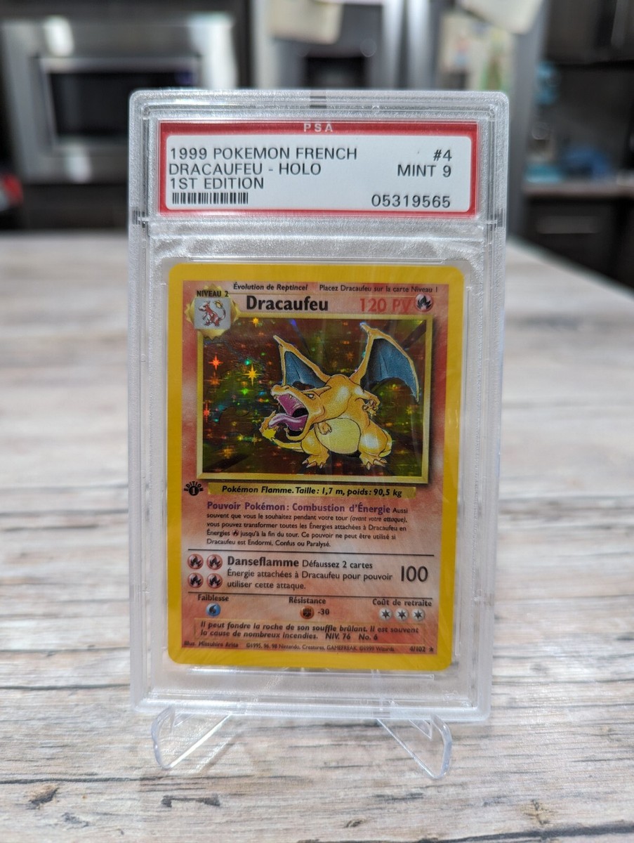 🔥 Pokemon PSA 9 MINT 1999 Charizard 1st Edition FRENCH Base