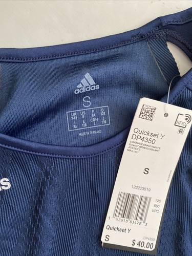 Adidas Girl’s Short sleeve shirt Athletic top Navy Blue youth Size Small New - Picture 3 of 4