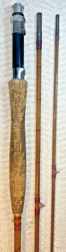 Split Cane Trout Fly Rod GEO PANTON & SON TEMPUS No 9 10’ 3 Piece & Bag Vintage