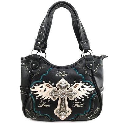 ショルダーバッグ・ポシェット Hashtag DDD Removable angel wings back Justin West Angel Wing Cross Faith Love Hope Conceal Carry