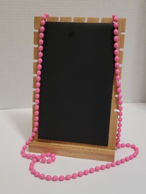 Lovely Long Vintage 48 Inch Pretty Pink Beautiful Beaded Nice Necklace Jewelry