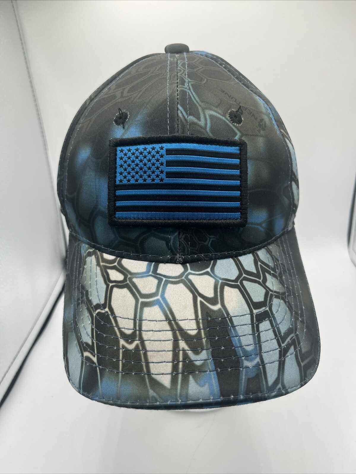US Flag Cap Hat Adult Adjustable Blue & Black Cotton