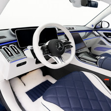 Bespoke Edition White Sheepskin Floor Mats W223 Mercedes Benz S500 S580 S680