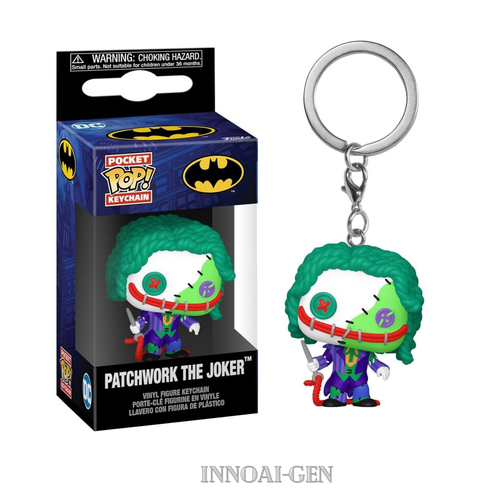 DC Comics - Patchwork The Joker Pocket Pop! Llavero "Nuevo" - Imagen 4 de 9