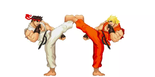 Street Fighter sticker Ken Ryu weatherproof bumper vinyl decal