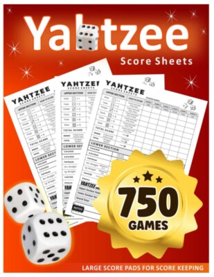 Score Pads: Large Print Score Book with Size 8.5 x 11 inches for...