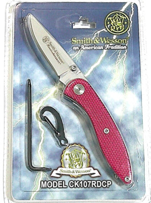 SMITH AND WESSON RED CUTTIN HORSE HOMELAND SECURITY KNIFE CK107RDCP