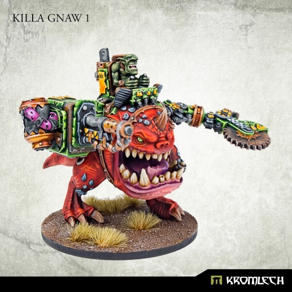 Killa Gnaw 1 -Kromlech-Ork Squig Rider Gretchin Snagga Squighog