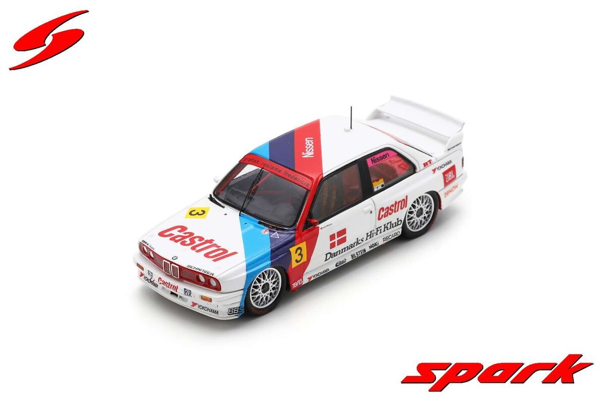 Spark S2821 1/43 BMW E30 M3 NO.3 SCHNITZER GP DENMARK 1991 KRIS NISSEN Model Car Spark S2821 1/43 BMW E30 M3 NO.3 SCHNITZER GP DENMARK 1991 KRIS NISSEN Model Car