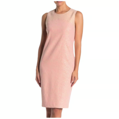 Trina Turk Pink Shift Dress Gold Metallic Print Size 4 Sleeveless Open Back Chic | eBay Trina Turk Pink Shift Dress Gold Metallic Print Size 4 Sleeveless Open Back Chic | eBay
