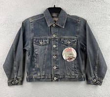 Arizona Jeans Denim Trucker Jacket YOUTH Medium Muddy Blues Western NEW