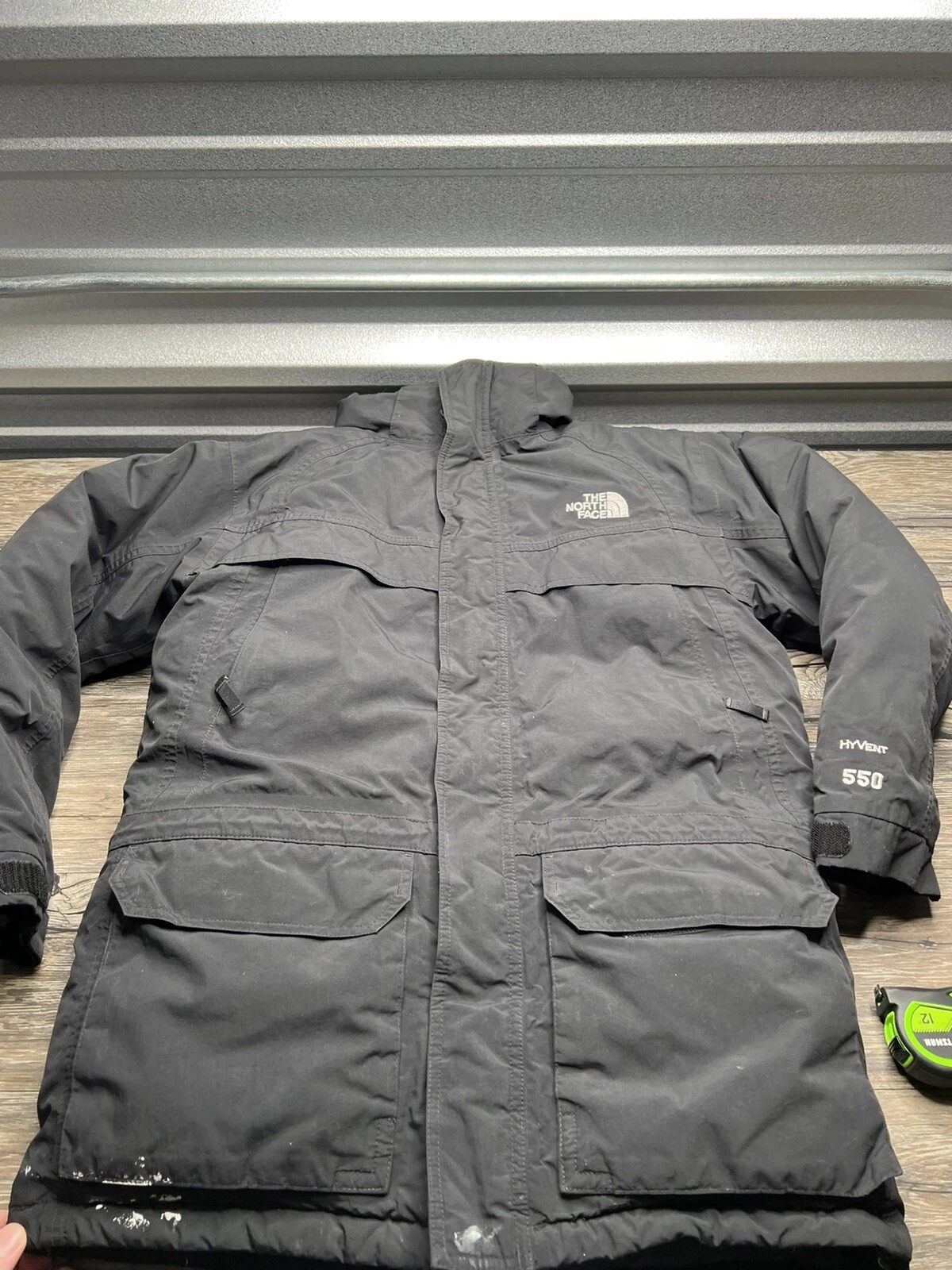 NORTH FACE 550 McMurdo Goose Down Parka Jacket Men Large No Hood OVERSIZED Coat