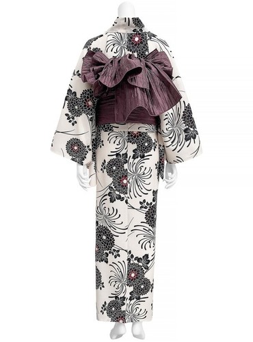 Japanischer Sommer Kimono Yukata Blumenmuster Kimono und Obi Set Damen "  - Bild 5 von 11
