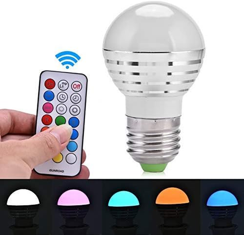Lampadina LED Intelligente, E27 3W RGB Lampadina a LED Con Telecomando, 16 Color - Foto 4 di 12