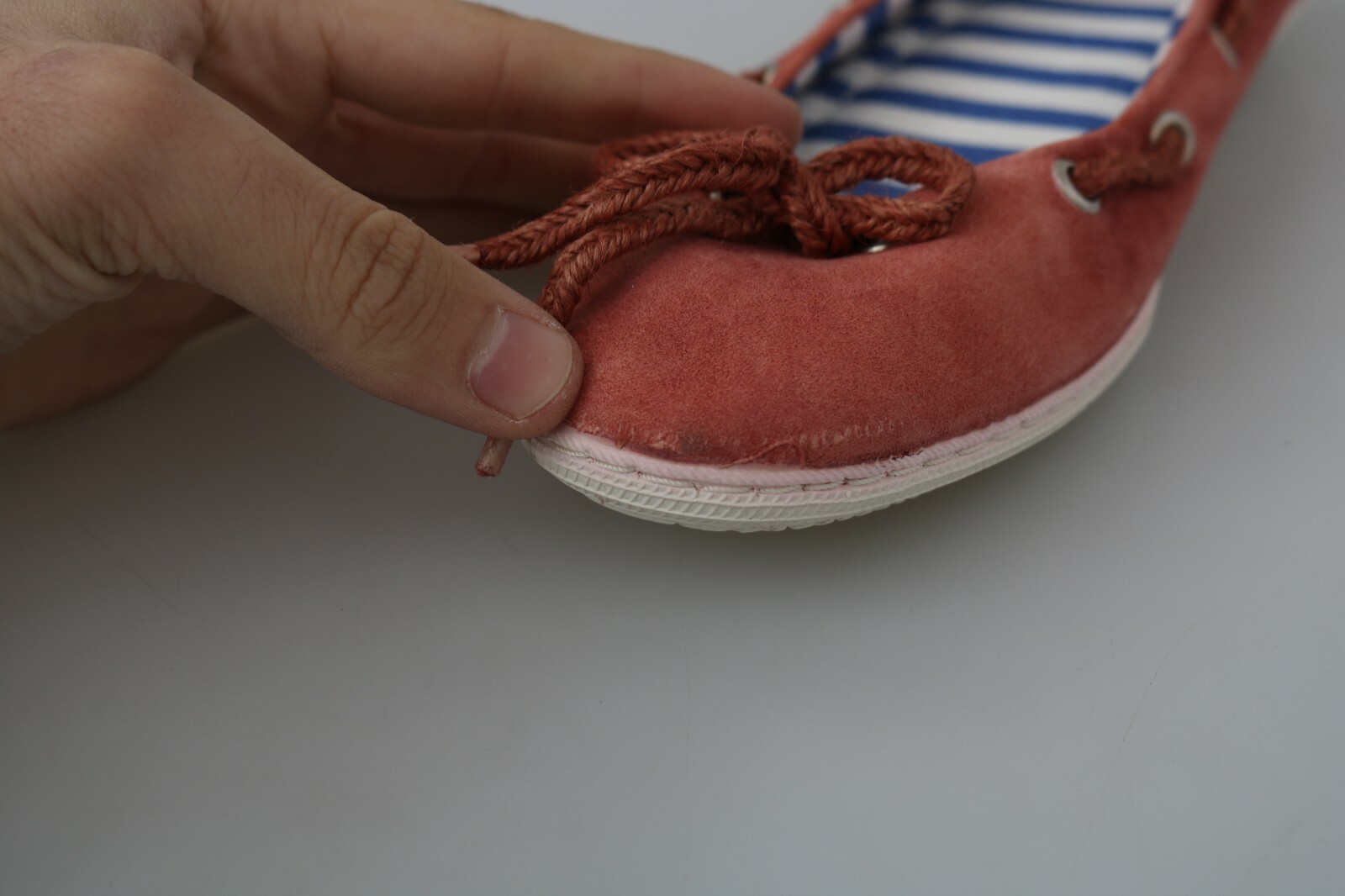 PANTOFOLA D’ORO Scarpe PANTOFOLA D'ORO corallo pelle scamosciata pizzo mocassini balletto piatti EU38 US7 5