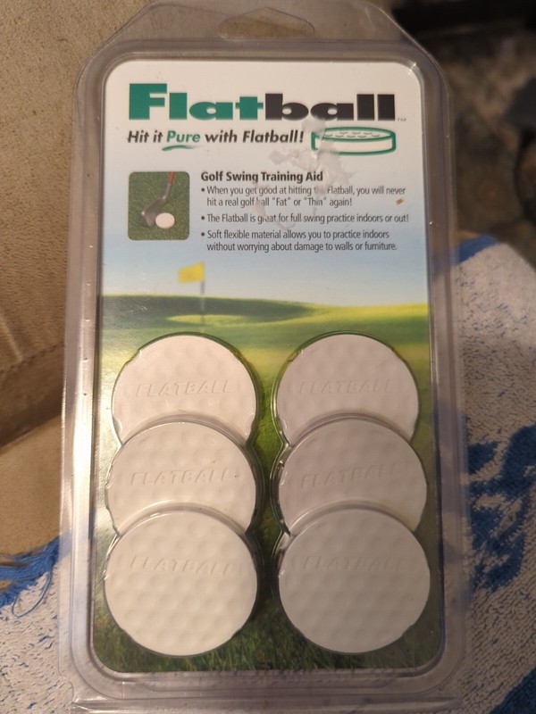 Flatball Golf Swing Training Aid Pack Of 6 Brand New