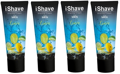 Five Fives IShave Lemon Shaving Cream for Men With Lemon & Jojoba Oil 4 X 90 gm