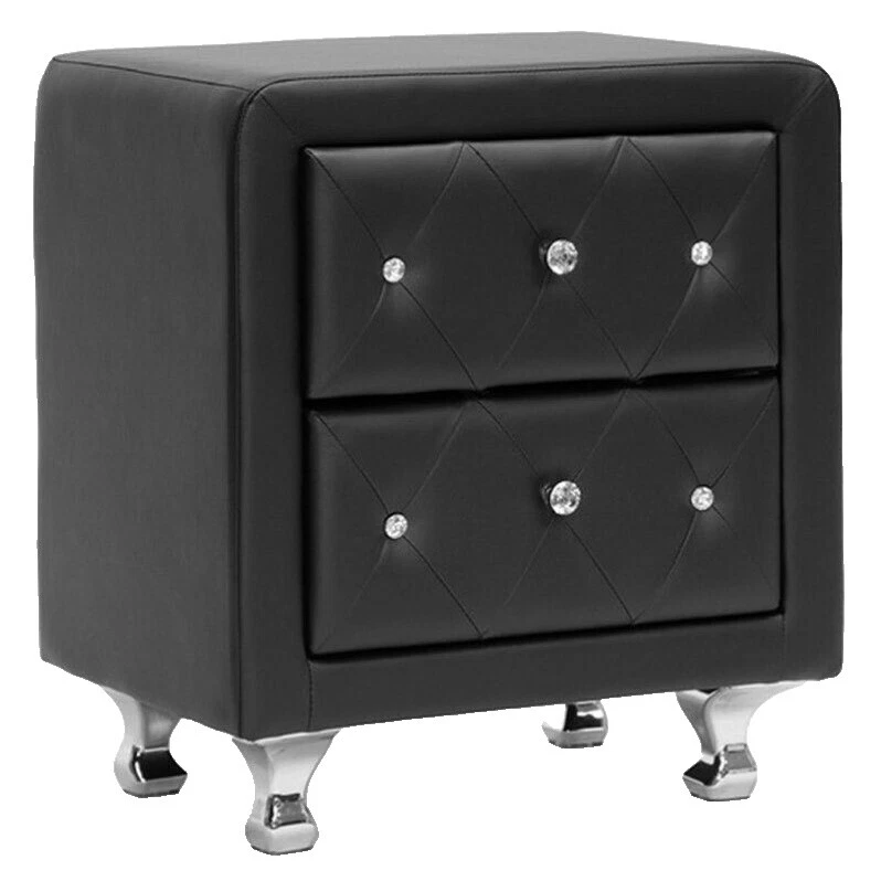 Mesitas de noche de vidrio negras