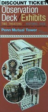 Vintage Brochure Discount Ticket Observation Deck Exhibits Penn Mutual Tower