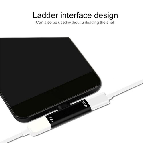 2 in1 Dual USB-C Type C Splitter Adapter to Headphone For Android Charger - Zdjęcie 6 z 17
