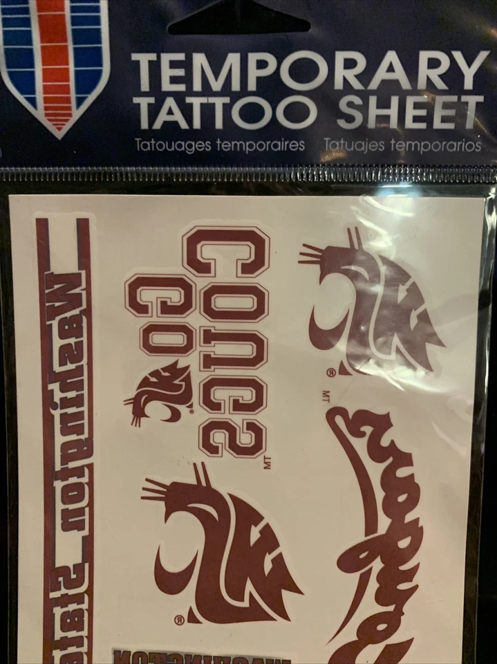 Washington State University Cougars Temporary Tattoo Sheet - Image 3 of 4