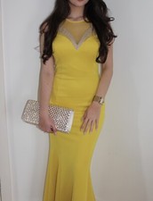 Yellow Luxury Long Prom Dress