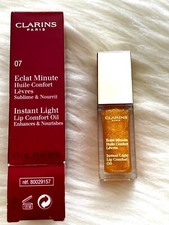 2X Clarins Instant Light Lip Comfort Oil 07 HONEY GLAM NEW IN BOX Authentic 