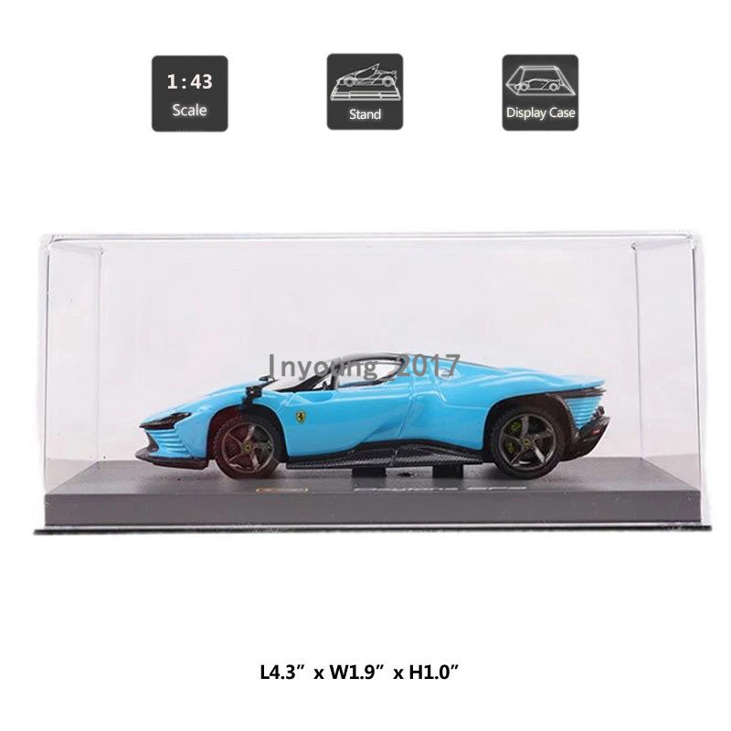 1:43 Ferrari Daytona sp3 Model Car Diecast Toy Cars Metal Die-cast Vehicle Blue - Image 2 of 4