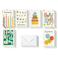 Colorful Happy Birthday Greeting Cards - 6 Bright Designs Includes Presents C... on sale Colorful Happy Birthday Greeting Cards - 6 Bright Designs Includes Presents C... on sale