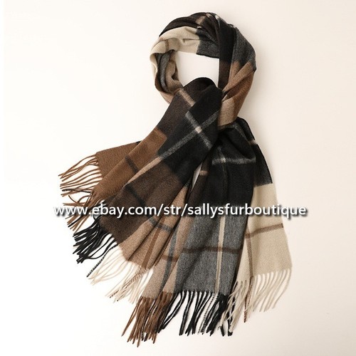 Sallys Lux 100% Mongolian Ripple Cashmere Shawl Wrap Large Blanket 200 * 60cm - Picture 16 of 25