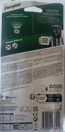 Antorcha recargable de metal Energizer - 3 modos - 300 lúmenes - Imagen 2 de 2