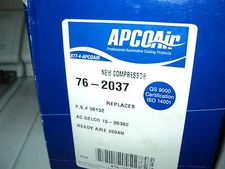 APCO AIR AC COMPRESSOR W/CLUTCH ASSY NEW 76-2037 FORD TRUCK 