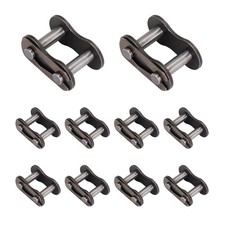 Pack-8 Chain Master Link Roller, Steel Alloy Heavy Duty Roller Chain Connecto...
