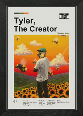 Tyler, der Schöpfer - Blumenjunge Alb gerahmtes Wandbild Poster Leinwanddruck Bild