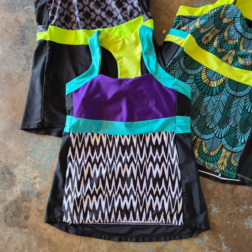 Lote de 3 camisetas de ciclismo Moxie para mujer talla M pulóver camisetas tanques bolsillos Foto 2 de 4