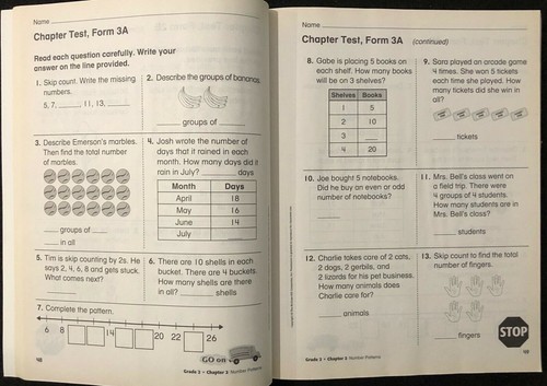 2nd Grade - MY MATH - ASSESSMENT MASTERS - TEACHER'S EDITION (2013, McGraw-Hill) - Picture 5 of 11