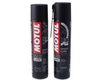 Kettenreiniger Set Motul C1 Chain Clean 400 Ml / C2+ Chain L Roller Motorrad