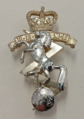 REME Royal Electrical & Mechanical Engineers eloxiertes Staybrite Mützenabzeichen