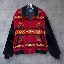 Vintage Pendleton Aztec / Western Bomber Jacket Medium 24 x26 READ DESC.