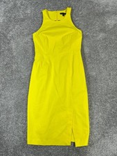 Banana Republic Dress Womens 6 Yellow Cotton Blend Blouson