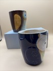 Gibson Elite Couture Owl City Mug~Hand Painted Embossed Stoneware~Set of 2 — photo 4