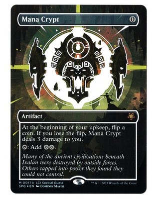 MTG MANA CRYPT / MANA CRYPT FOIL Eng Neon Ink SPG 0017b NM