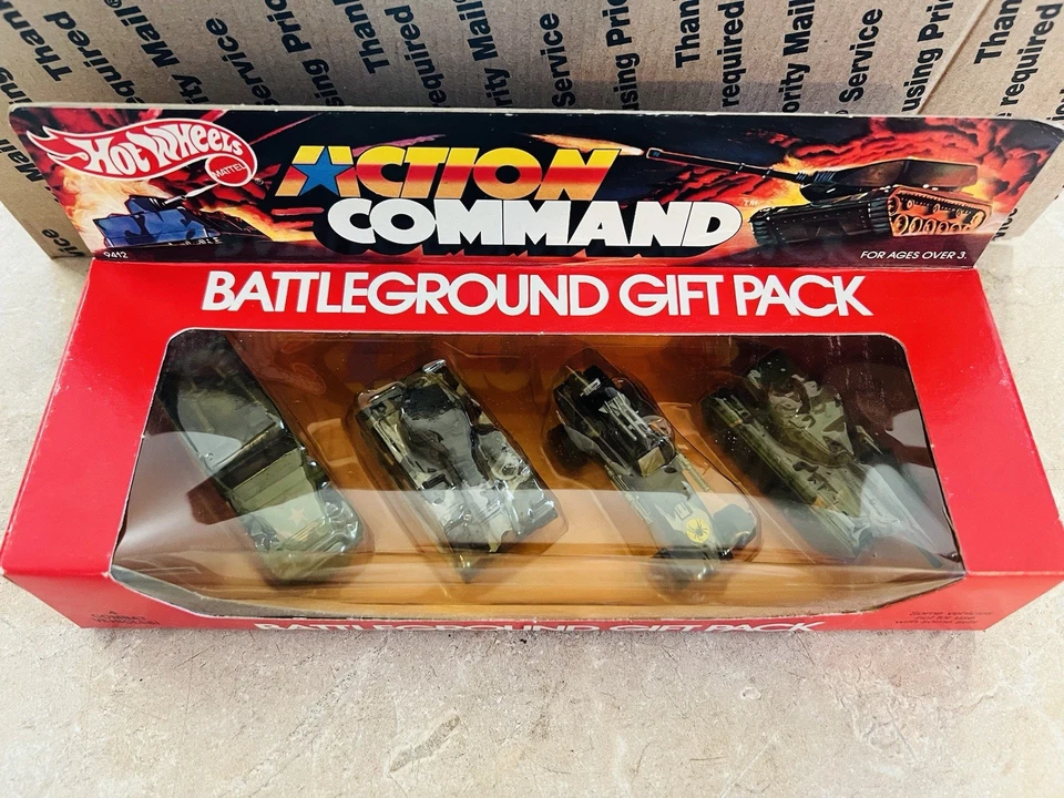 VINTAGE 1984 Hot wheels ACTION COMMAND BATTLEGROUND GIFT PACK UNOPEND - Image 2 of 4