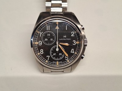 Herrenuhr Chronograph Hamilton Khaki H765220 Chrono Quarz 40,5mm mit Box