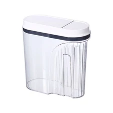 Airtight Cereal Storage Container with Easy Grip Handle and One Handed Lid